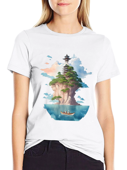 Pagoda Island Graphic Tee - Unique Design