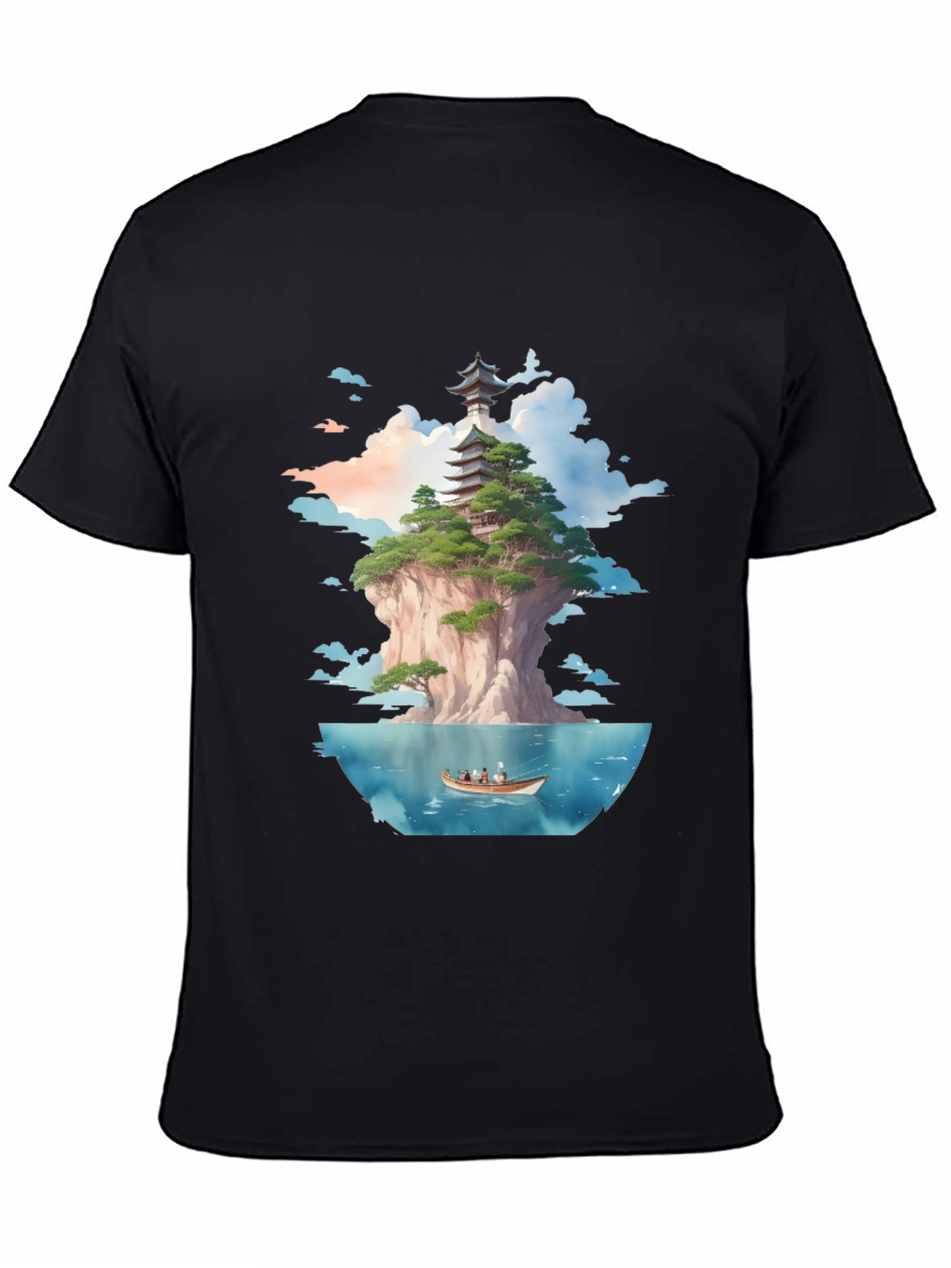 Pagoda Island Graphic Tee - Unique Design