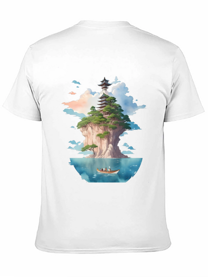 Pagoda Island Graphic Tee - Unique Design