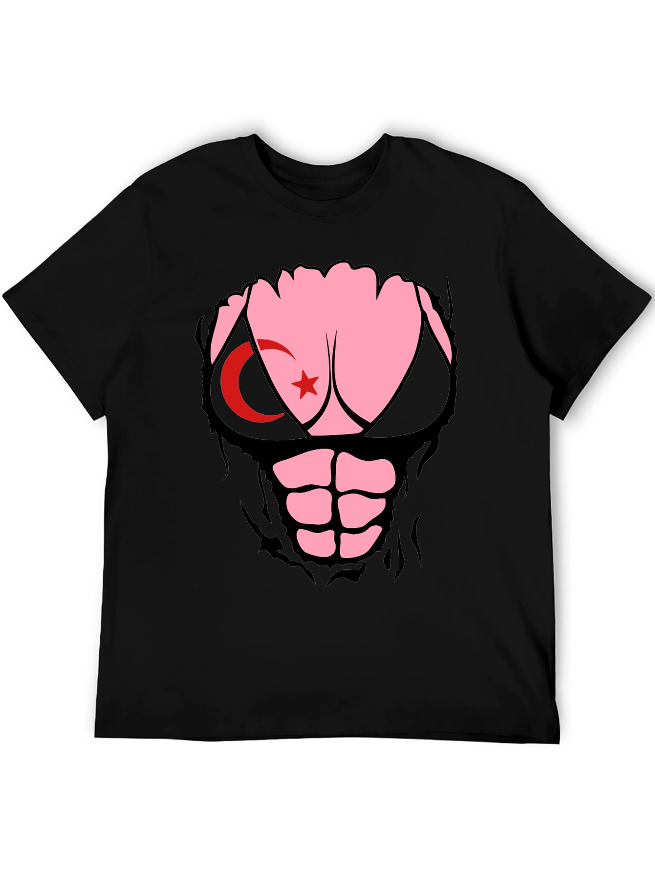 Funny Turkey Flag Ripped Muscle T-Shirt