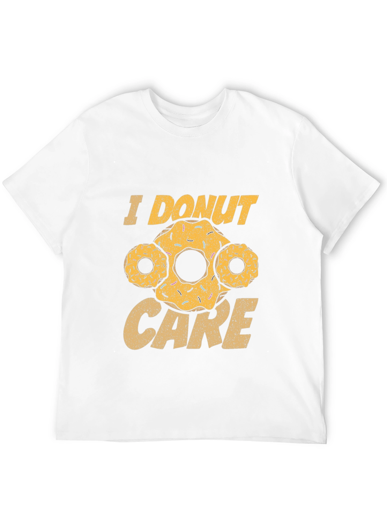 I Donut Care Black Graphic T-Shirt