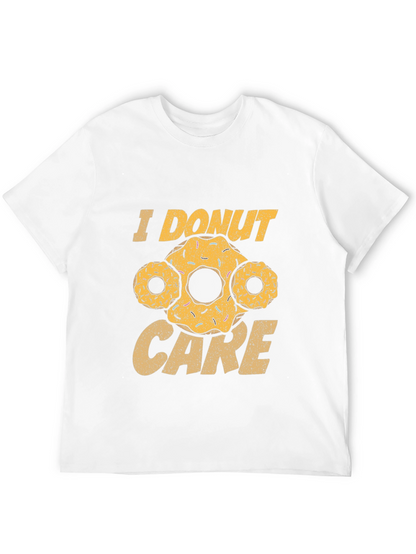 I Donut Care Black Graphic T-Shirt