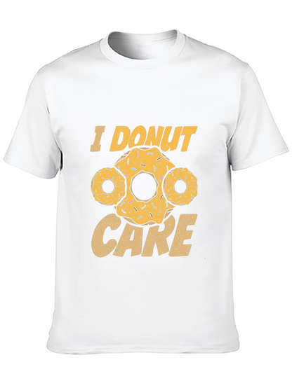 I Donut Care Black Graphic T-Shirt