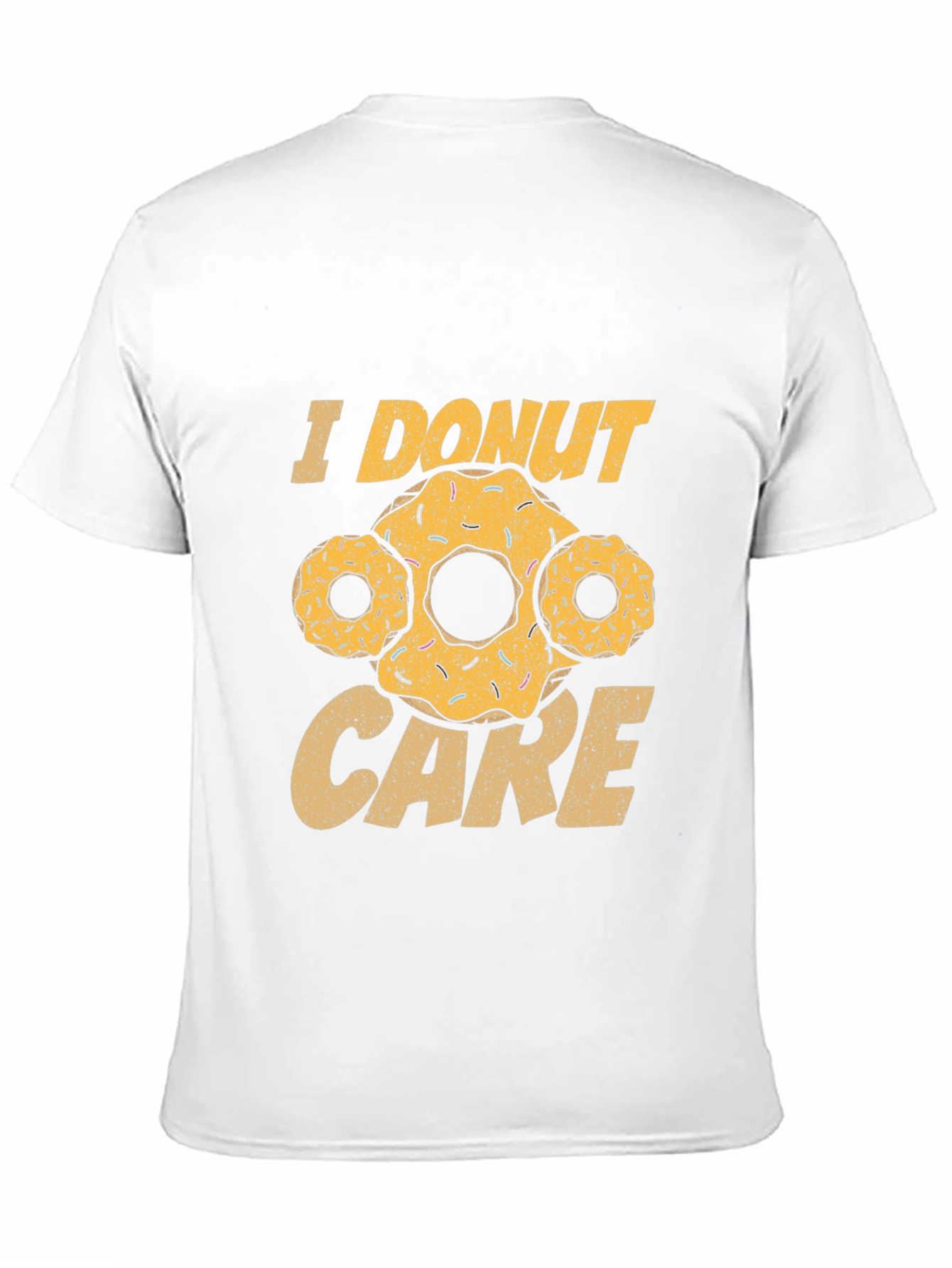 I Donut Care Black Graphic T-Shirt