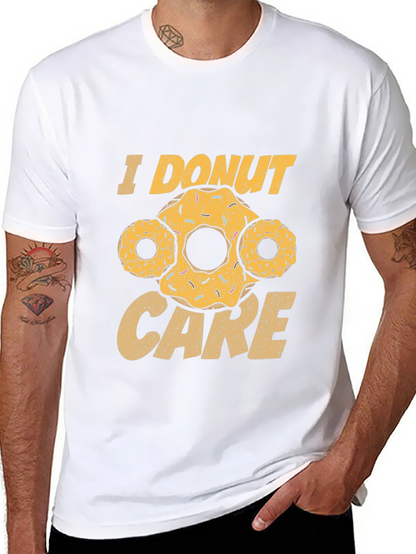 I Donut Care Black Graphic T-Shirt