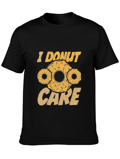 I Donut Care Black Graphic T-Shirt