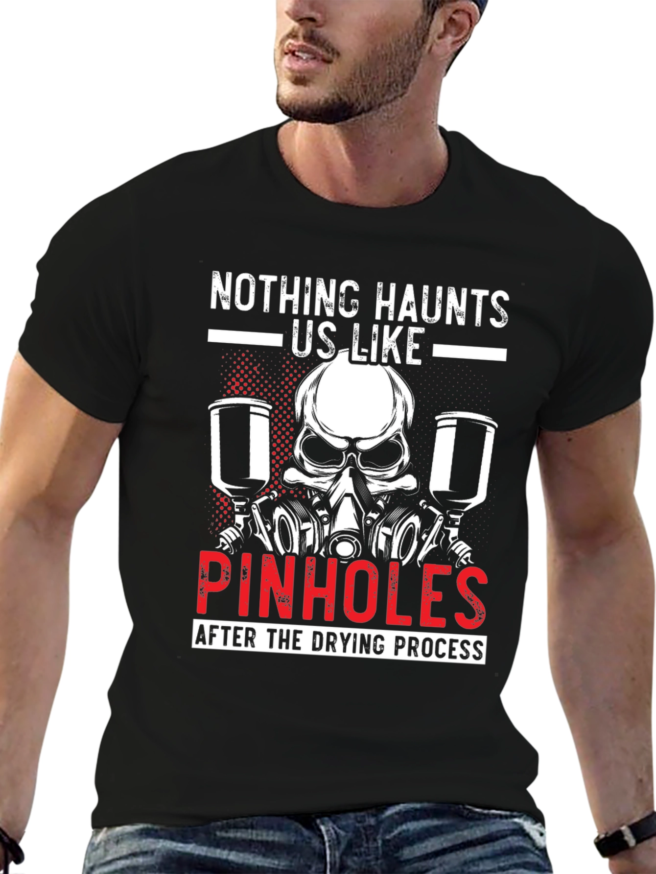 Painter Skull Pinhole T-Shirt