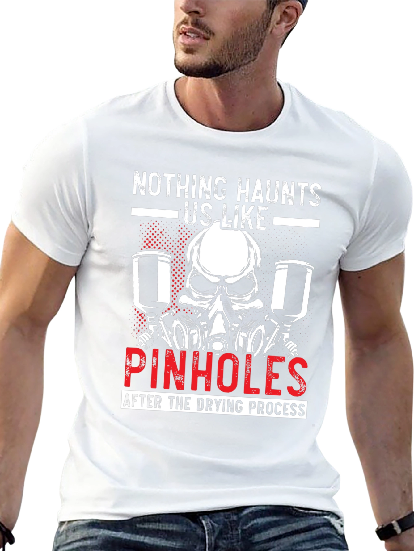 Painter Skull Pinhole T-Shirt