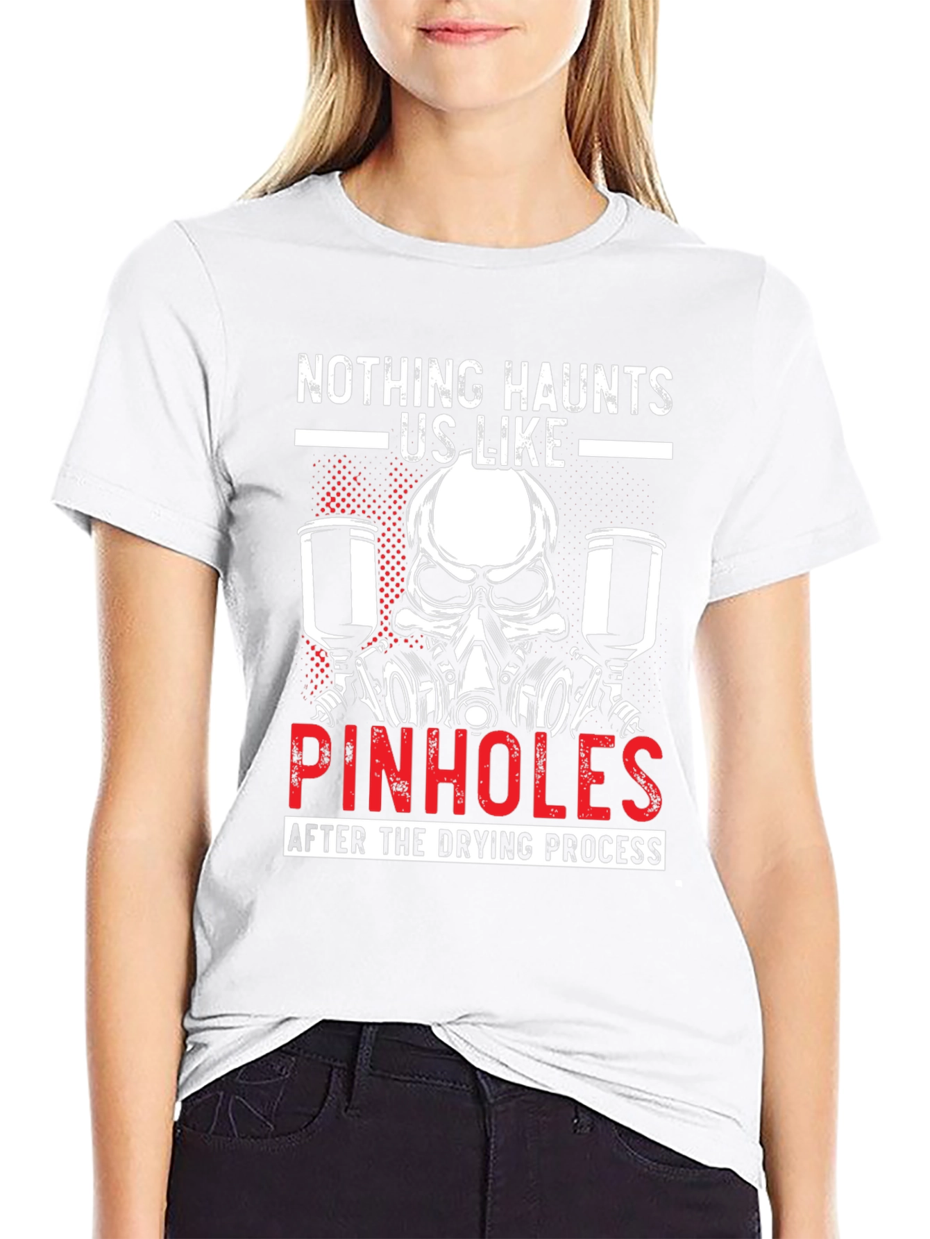 Painter Skull Pinhole T-Shirt