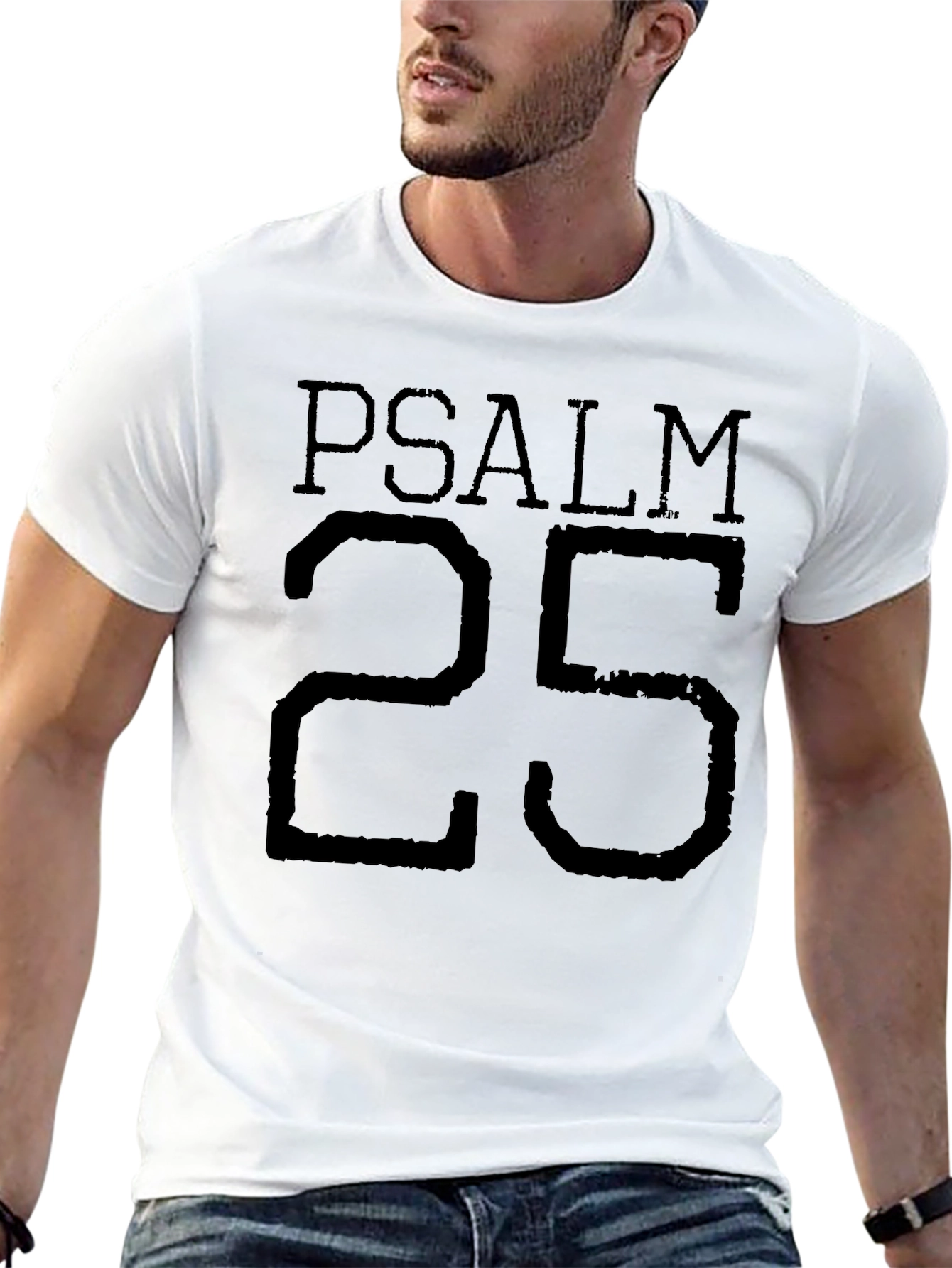 Psalm 25 T-Shirt - Religious Graphic Tee - Black