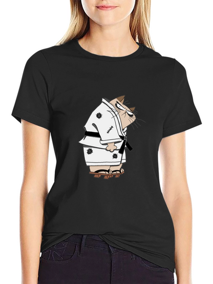 Karate Cat T-Shirt - Martial Arts Funny Tee