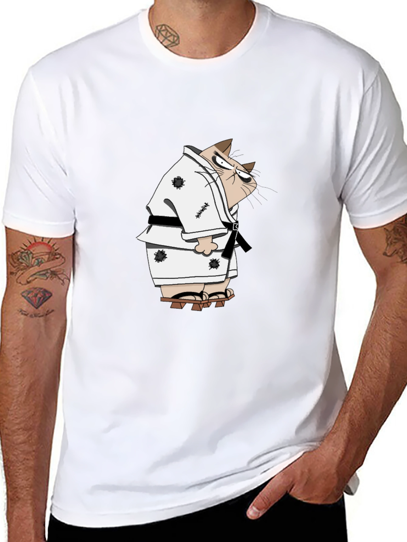 Karate Cat T-Shirt - Martial Arts Funny Tee