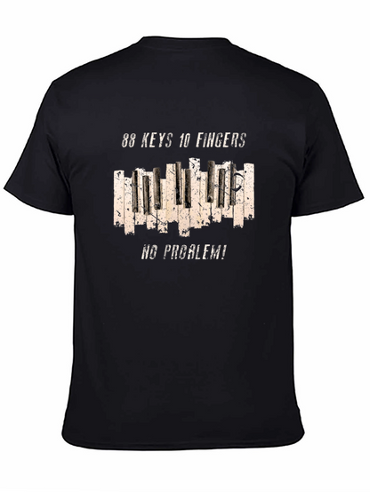88 Keys 10 Fingers No Problem Graphic Tee