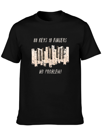 88 Keys 10 Fingers No Problem Graphic Tee