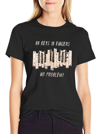 88 Keys 10 Fingers No Problem Graphic Tee