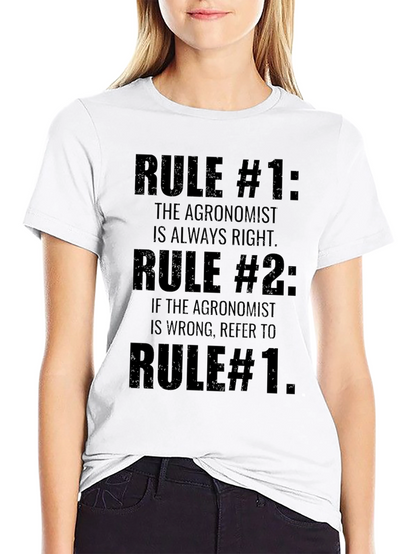 Agronomist Rules T-Shirt - Funny Agriculture Tee