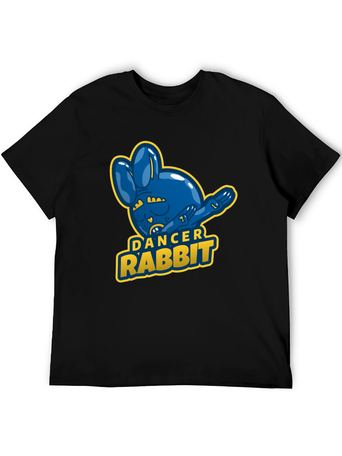 Dancer Rabbit Mens Black T-Shirt