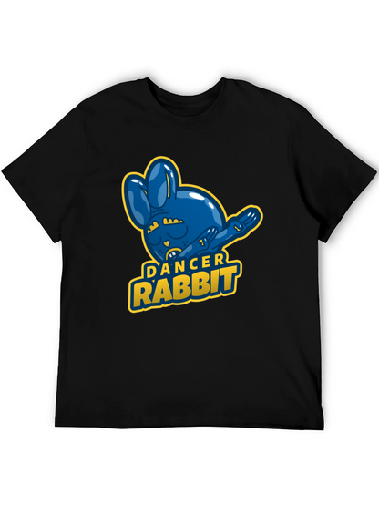 Dancer Rabbit Mens Black T-Shirt