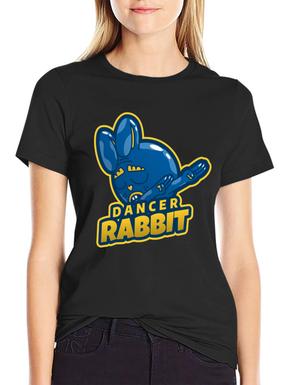 Dancer Rabbit Mens Black T-Shirt