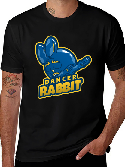 Dancer Rabbit Mens Black T-Shirt