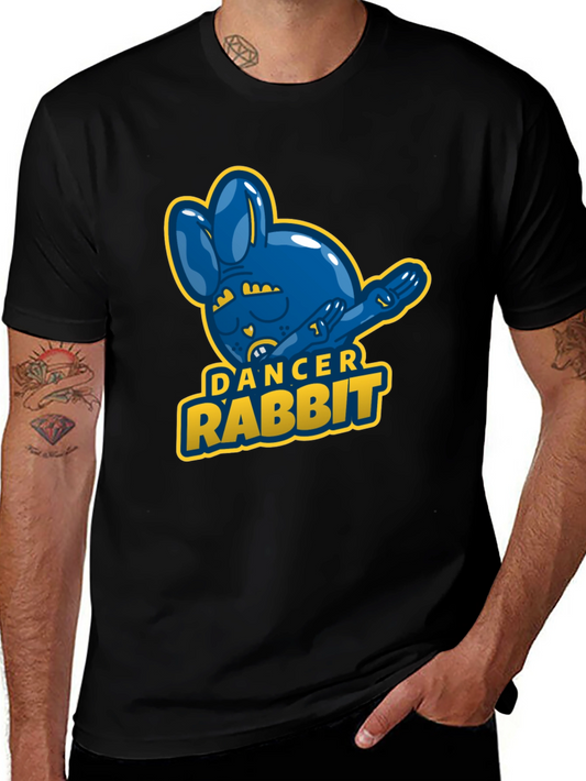 Dancer Rabbit Mens Black T-Shirt