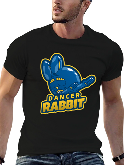 Dancer Rabbit Mens Black T-Shirt