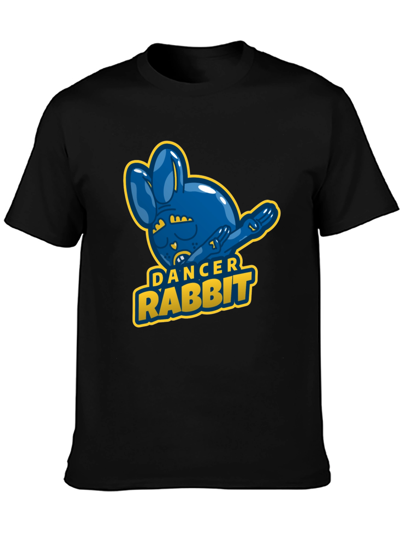 Dancer Rabbit Mens Black T-Shirt