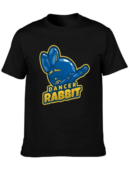 Dancer Rabbit Mens Black T-Shirt