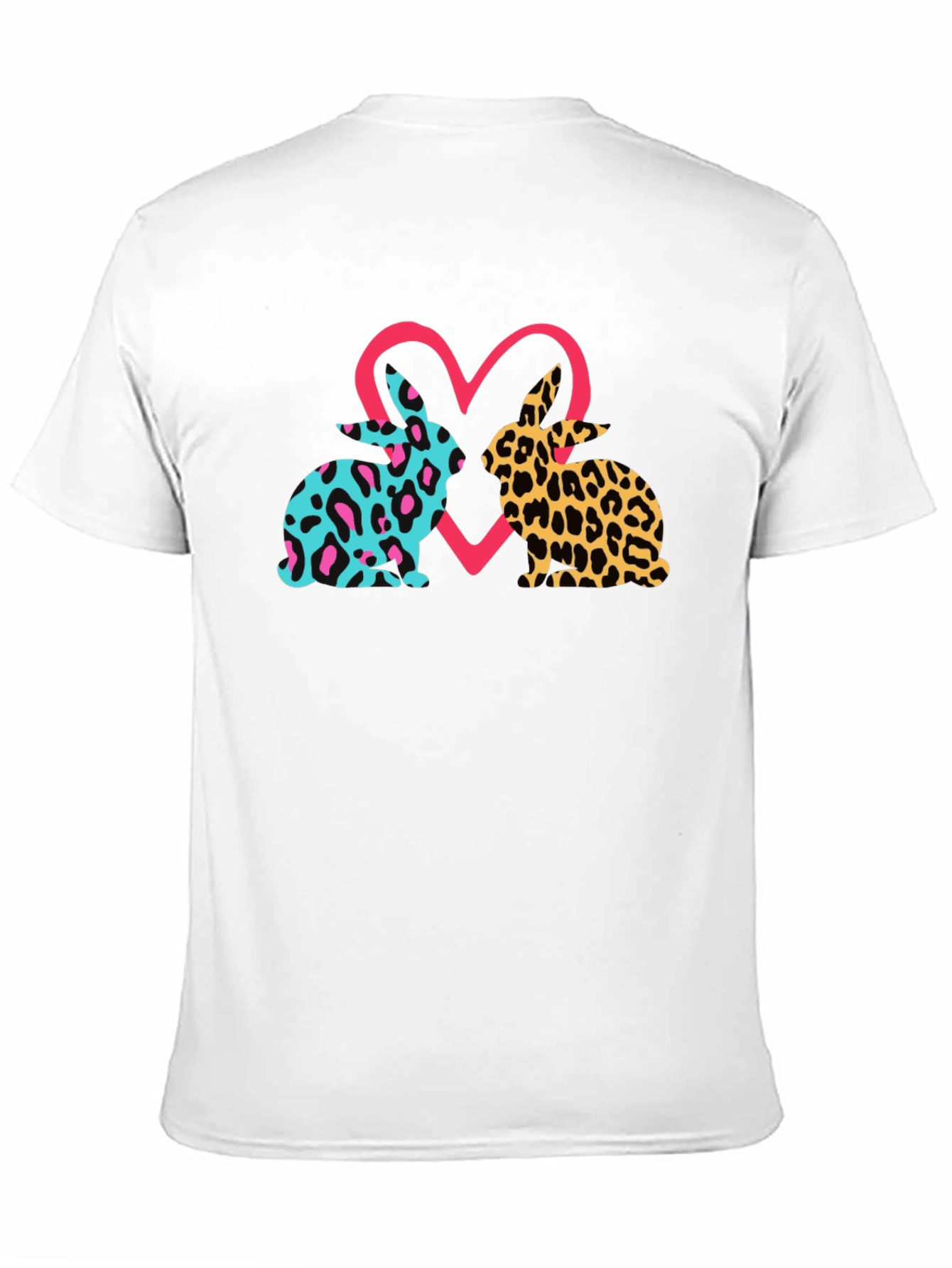 Leopard Bunny Heart Graphic Tee