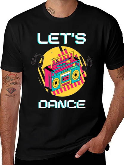 Lets Dance Retro Boombox Graphic Tee