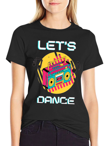 Lets Dance Retro Boombox Graphic Tee