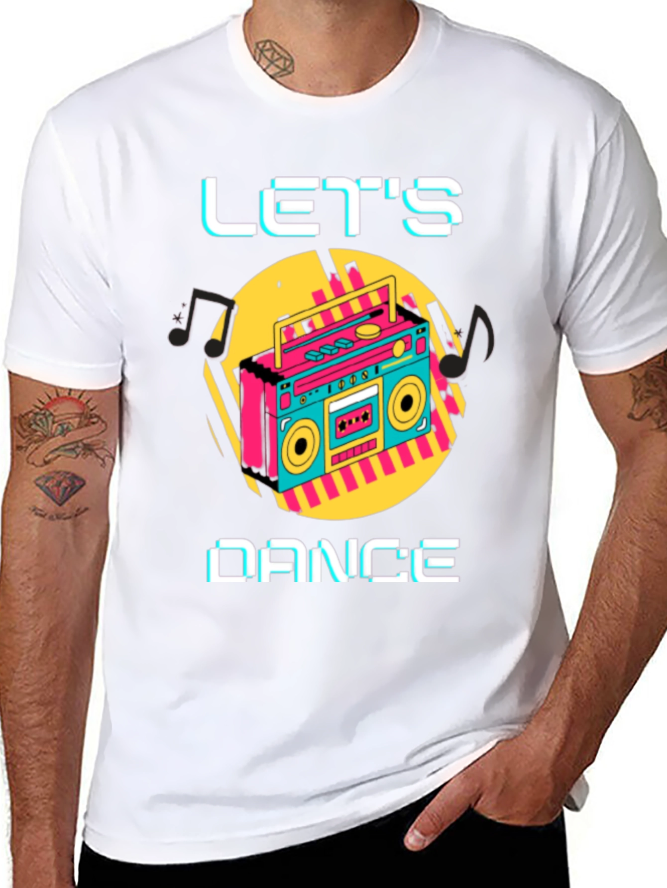 Lets Dance Retro Boombox Graphic Tee