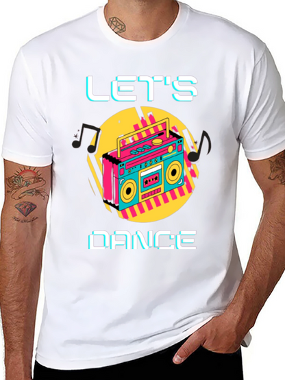 Lets Dance Retro Boombox Graphic Tee