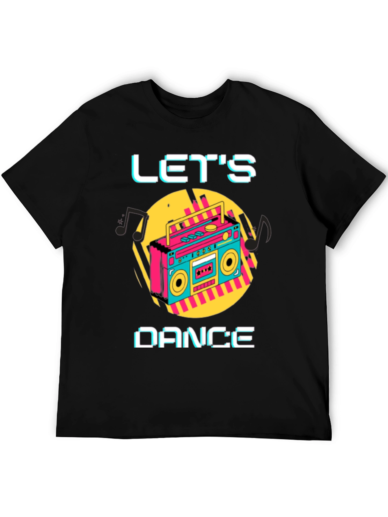 Lets Dance Retro Boombox Graphic Tee