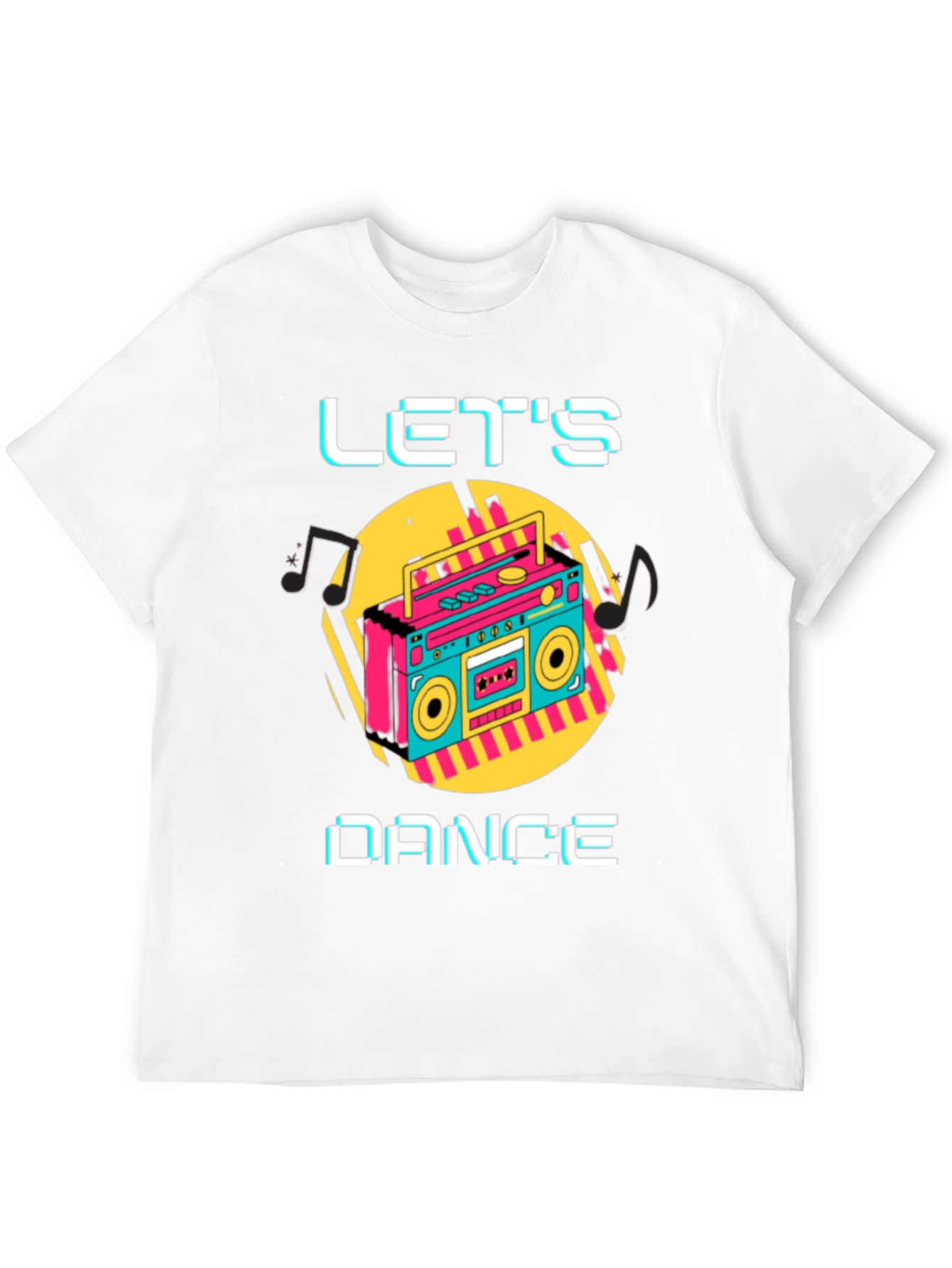 Lets Dance Retro Boombox Graphic Tee