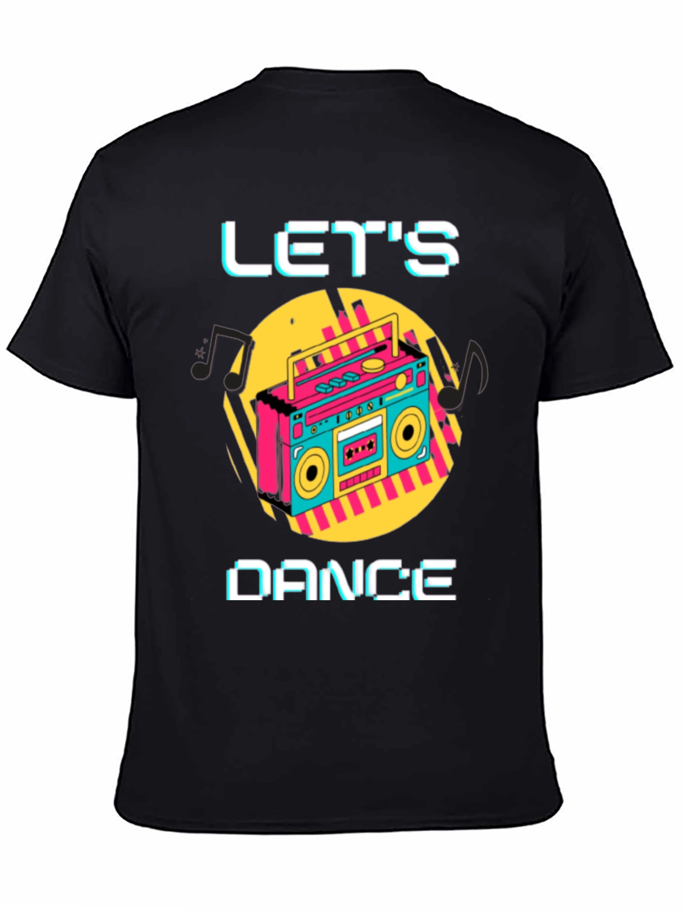 Lets Dance Retro Boombox Graphic Tee