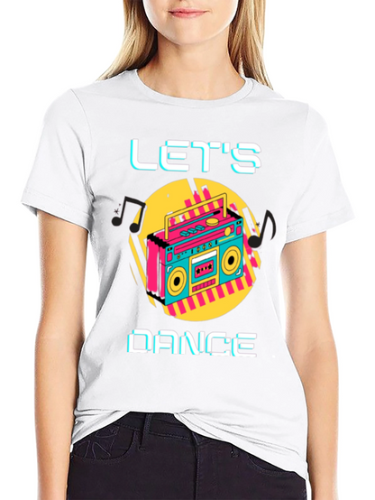 Lets Dance Retro Boombox Graphic Tee