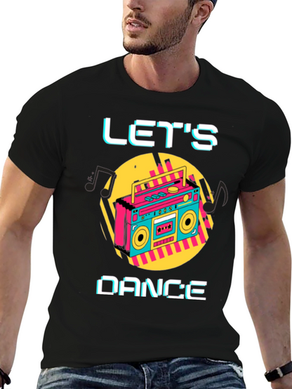 Lets Dance Retro Boombox Graphic Tee