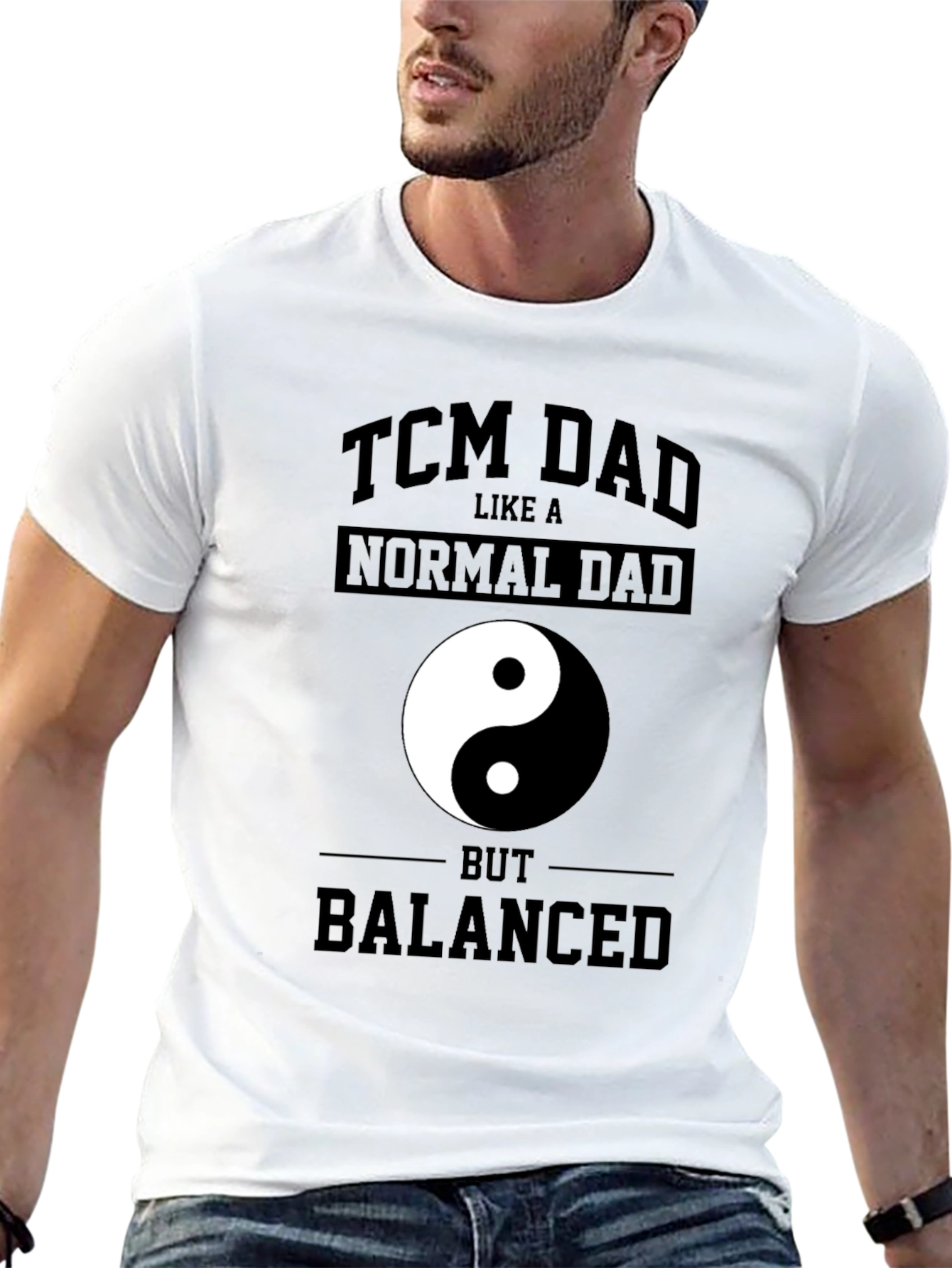 TCM Dad Yin Yang T-Shirt - Balanced Father Tee