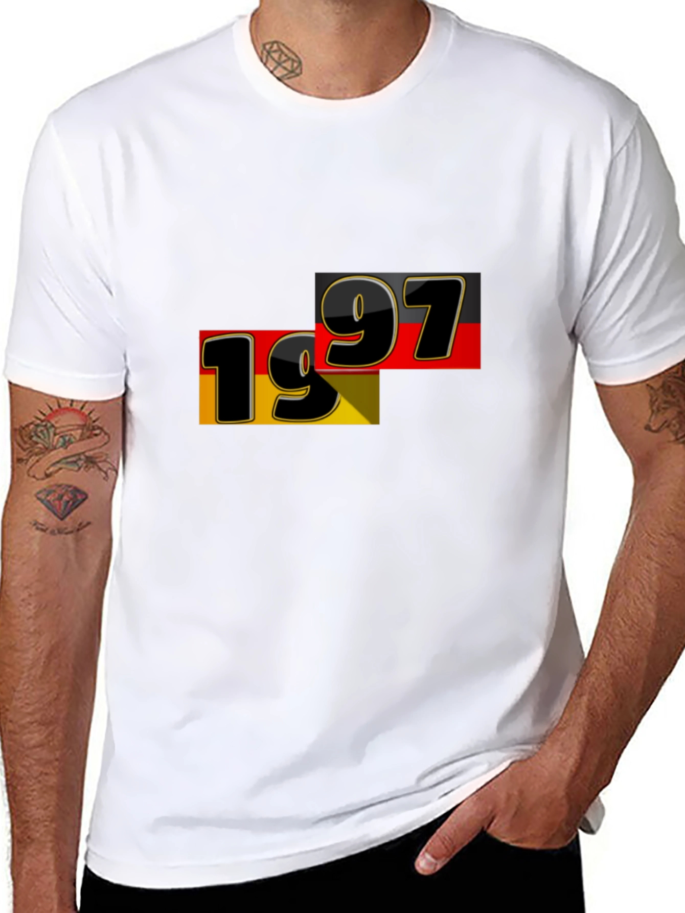 1997 Germany Flag Graphic Tee - Black