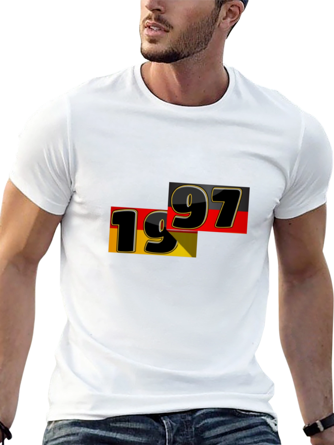 1997 Germany Flag Graphic Tee - Black