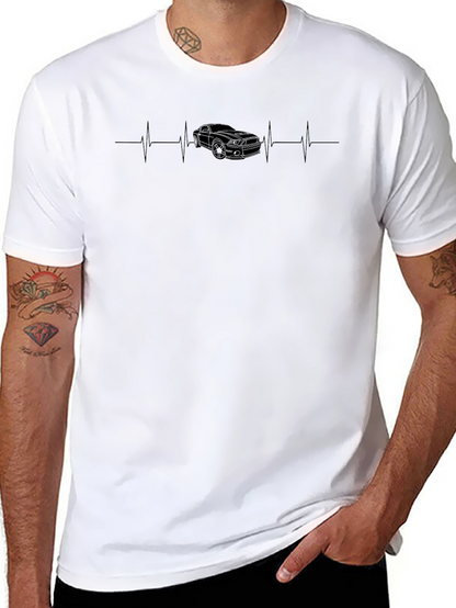 Car Heartbeat T-Shirt - Black