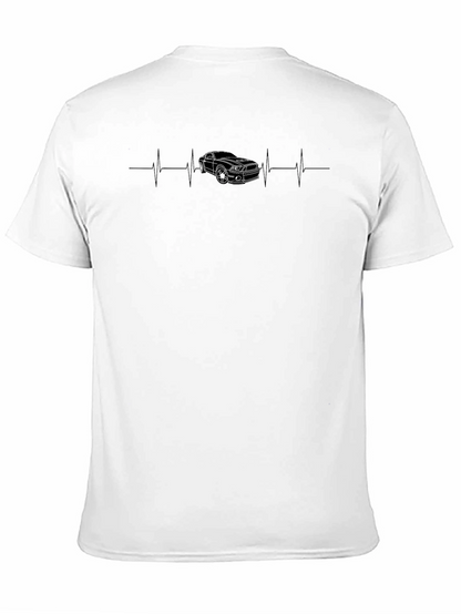 Car Heartbeat T-Shirt - Black