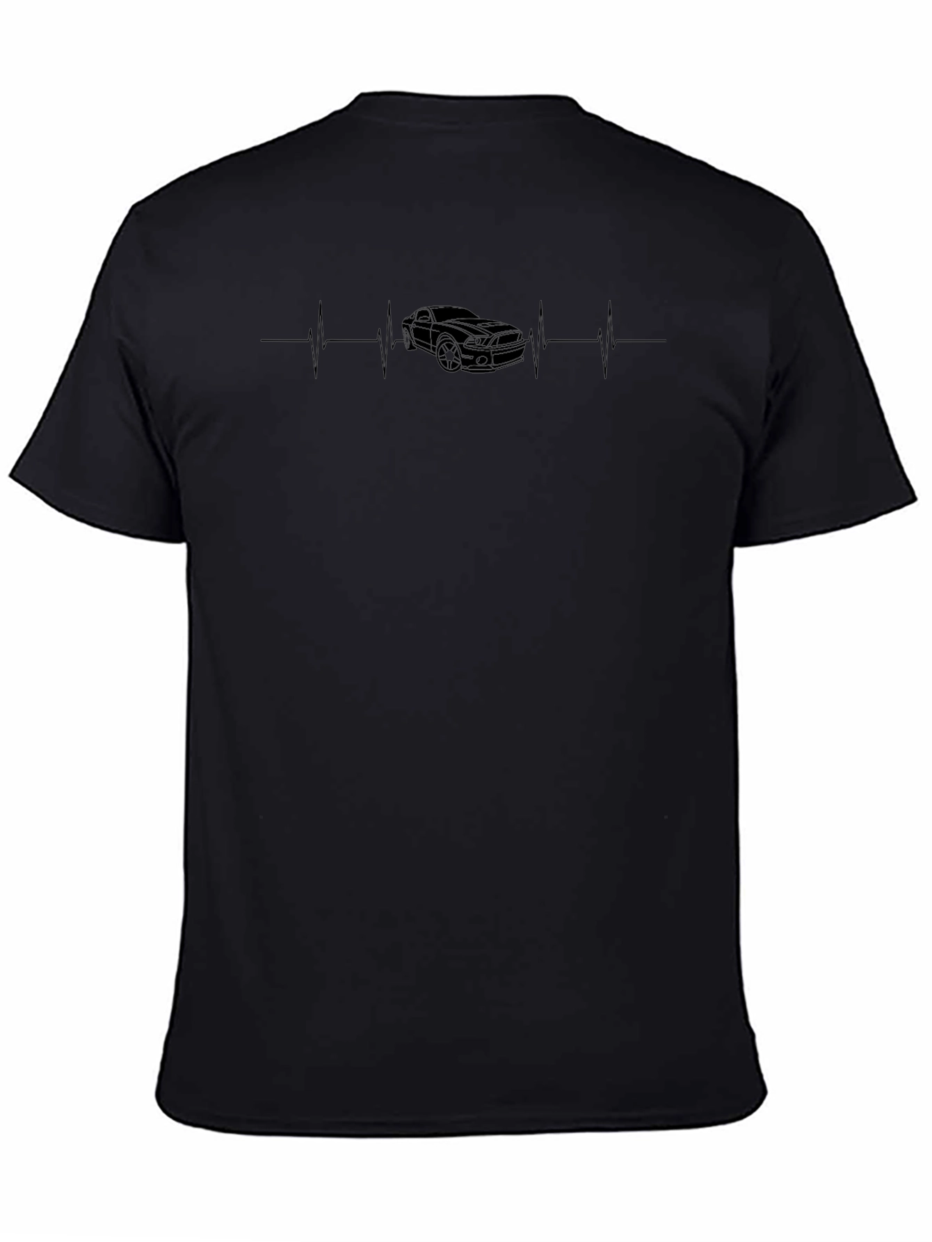 Car Heartbeat T-Shirt - Black