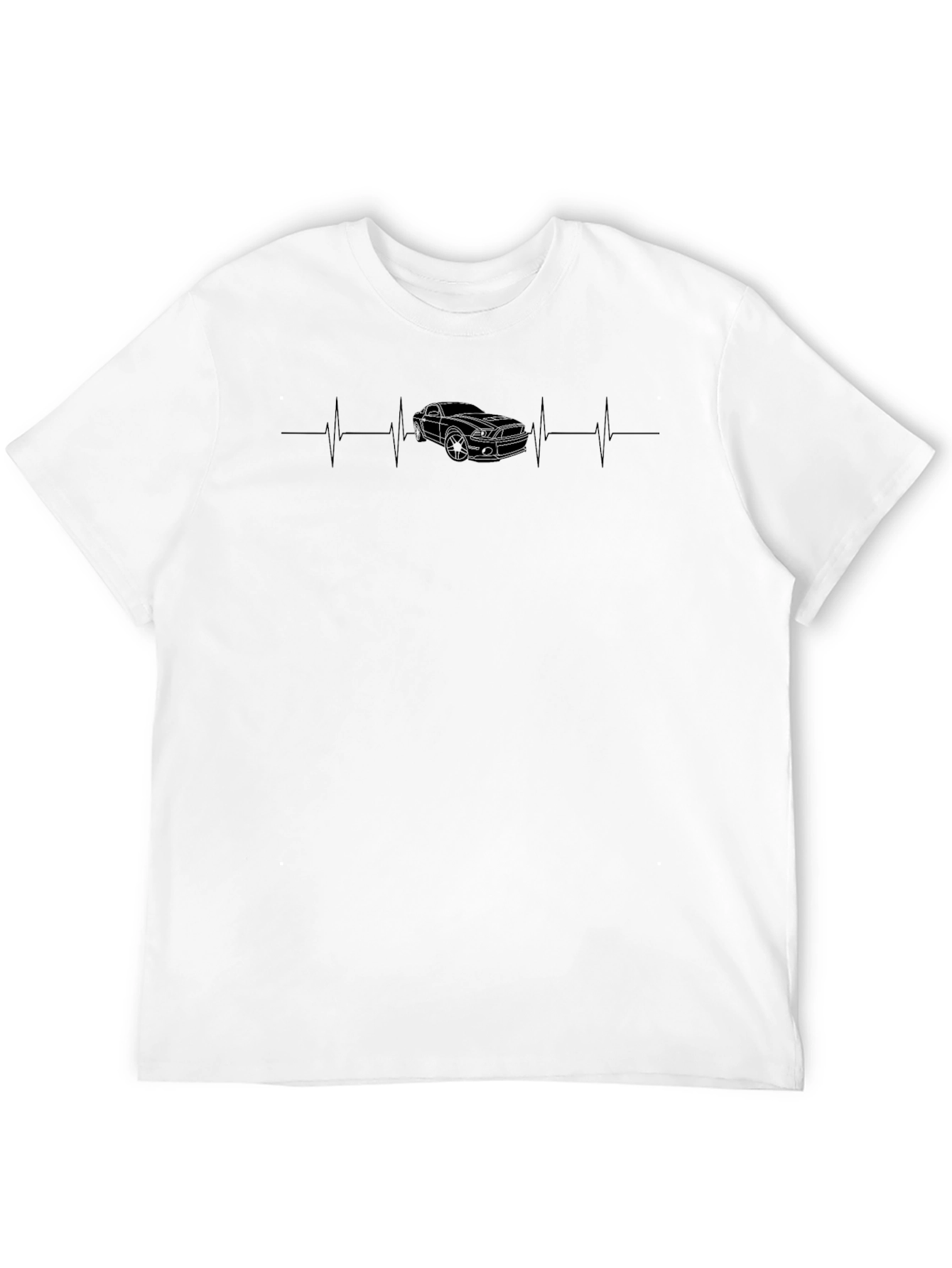 Car Heartbeat T-Shirt - Black