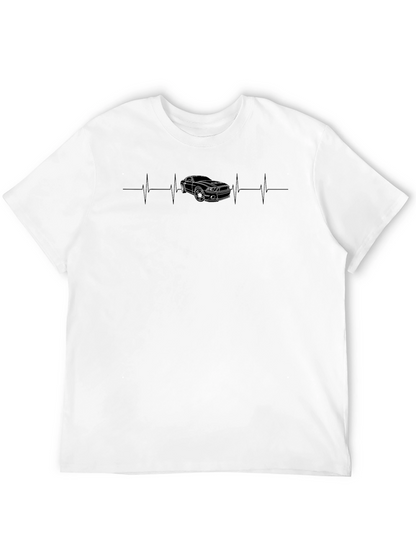 Car Heartbeat T-Shirt - Black