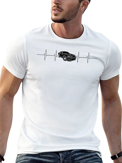 Car Heartbeat T-Shirt - Black