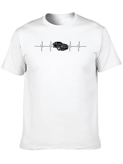Car Heartbeat T-Shirt - Black