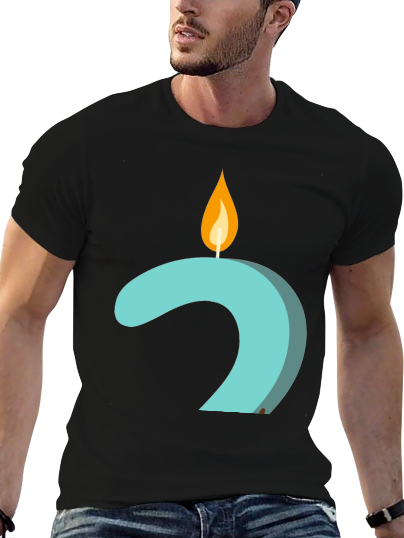 Candle Number 2 Graphic Tee - Black