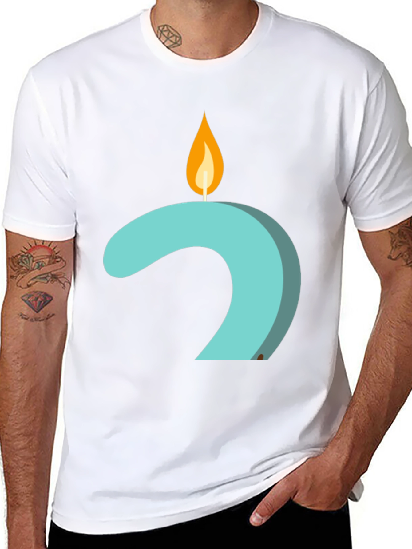 Candle Number 2 Graphic Tee - Black